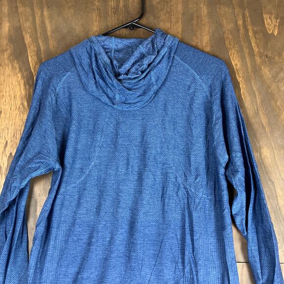 Lululemon Mens Sweatshirt Blue Pullover Metal Vent Tech Lightweight Stretch M - Picture 10 of 11